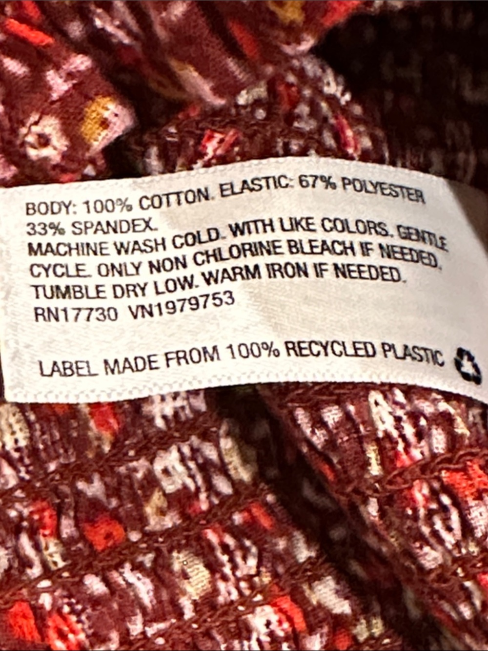 Universal Thread Burgundy Floral Smocked Square-Neck Top - Picture 8 of 8